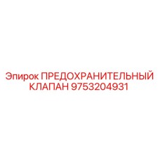 9753204931 ПРЕДОХРАНИТЕЛЬНЫЙ КЛАПАН Эпирок