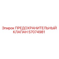 57074981 ПРЕДОХРАНИТЕЛЬНЫЙ КЛАПАН Epiroc