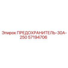57194706 ПРЕДОХРАНИТЕЛЬ-30А-250 Epiroc