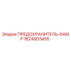Оригинальный предохранитель Epiroc артикул 1624503455 6А
