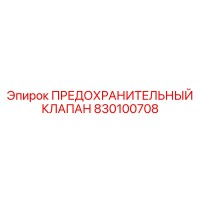 830100708 ПРЕДОХРАНИТЕЛЬНЫЙ КЛАПАН Epiroc