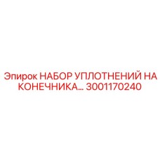 3001170240 НАБОР УПЛОТНЕНИЙ НАКОНЕЧНИКА Epiroc