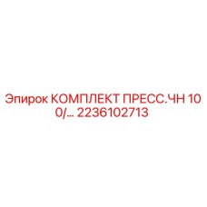 2236102713 КОМПЛЕКТ ПРЕСС.ЧН 100/… Epiroc