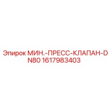1617983403 МИН.-ПРЕСС-КЛАПАН-DN80 Epiroc