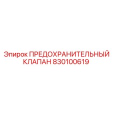 830100619 ПРЕДОХРАНИТЕЛЬНЫЙ КЛАПАН Epiroc