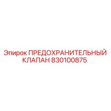 830100875 ПРЕДОХРАНИТЕЛЬНЫЙ КЛАПАН Epiroc