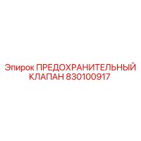 830100917 ПРЕДОХРАНИТЕЛЬНЫЙ КЛАПАН Epiroc