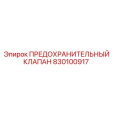830100917 ПРЕДОХРАНИТЕЛЬНЫЙ КЛАПАН Epiroc