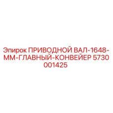 5730001425 ПРИВОДНОЙ ВАЛ-1648-ММ-ГЛАВНЫЙ-КОНВЕЙЕР Epiroc