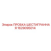 1629095014 ПРОБКА ШЕСТИГРАННАЯ Epiroc