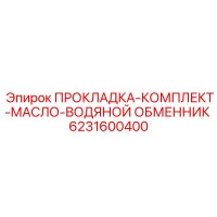 6231600400 ПРОКЛАДКА-КОМПЛЕКТ-МАСЛО-ВОДЯНОЙ ОБМЕННИК Epiroc