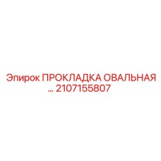 2107155807 ПРОКЛАДКА ОВАЛЬНАЯ Epiroc