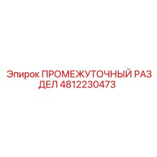 4812230473 ПРОМЕЖУТОЧНЫЙ РАЗДЕЛ Epiroc