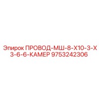 9753242306 ПРОВОД-МШ-8-Х10-3-Х3-6-6-КАМЕР Epiroc