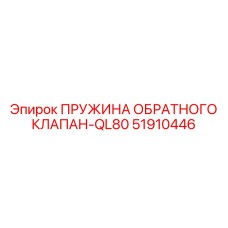 51910446 ПРУЖИНА ОБРАТНОГО КЛАПАН-QL80 Epiroc