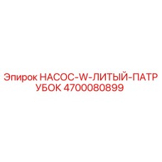 4700080899 НАСОС-W-ЛИТЫЙ-ПАТРУБОК Epiroc