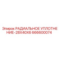 666600074 РАДИАЛЬНОЕ УПЛОТНЕНИЕ-28X40X6 Epiroc