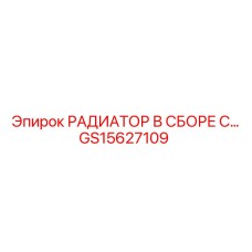 GS15627109 РАДИАТОР В СБОРЕ Epiroc