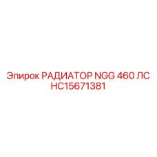 HC15671381 РАДИАТОР NGG 460 ЛС Epiroc
