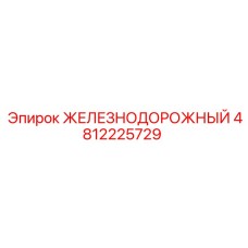 4812225729 ЖЕЛЕЗНОДОРОЖНЫЙ Epiroc