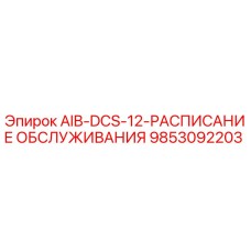 9853092203 AIB-DCS-12-РАСПИСАНИЕ ОБСЛУЖИВАНИЯ Epiroc