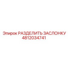 4812034741 РАЗДЕЛИТЬ ЗАСЛОНКУ Epiroc