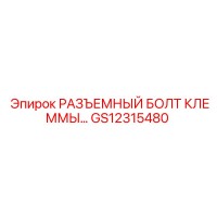 GS12315480 РАЗЪЕМНЫЙ БОЛТ КЛЕММЫ Epiroc