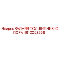 4812052389 ЗАДНЯЯ ПОДШИПНИК-ОПОРА Epiroc