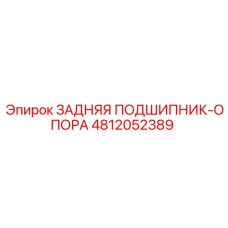 4812052389 ЗАДНЯЯ ПОДШИПНИК-ОПОРА Epiroc
