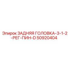 50920404 ЗАДНЯЯ ГОЛОВКА-3-1-2-РЕГ-ПИН-D Epiroc