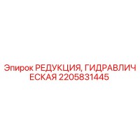 2205831445 РЕДУКЦИЯ, ГИДРАВЛИЧЕСКАЯ (Epiroc)