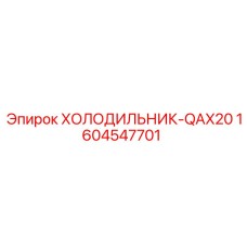 1604547701 ХОЛОДИЛЬНИК-QAX20 Epiroc
