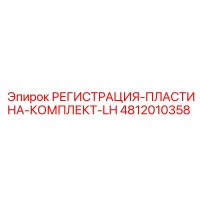4812010358 РЕГИСТРАЦИЯ-ПЛАСТИНА-КОМПЛЕКТ-LH Epiroc