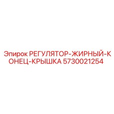 5730021254 РЕГУЛЯТОР-ЖИРНЫЙ-КОНЕЦ-КРЫШКА Epiroc