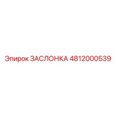 4812000539 ЗАСЛОНКА Epiroc