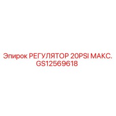 GS12569618 РЕГУЛЯТОР 20PSI МАКС. Epiroc