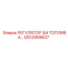 GS12569637 РЕГУЛЯТОР 3/4 ТОПЛИВА Epiroc