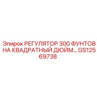 GS12569738 РЕГУЛЯТОР 300 ФУНТОВ НА КВАДРАТНЫЙ ДЮЙМ Epiroc