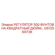 GS12569738 РЕГУЛЯТОР 300 ФУНТОВ НА КВАДРАТНЫЙ ДЮЙМ Epiroc