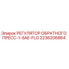 2236206864 РЕГУЛЯТОР ОБРАТНОГО ПРЕСС-1-SAE-FLG Epiroc