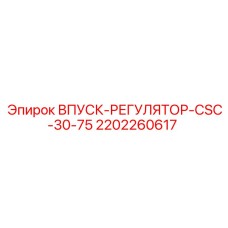2202260617 ВПУСК-РЕГУЛЯТОР-CSC-30-75 Epiroc