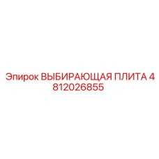 4812026855 ВЫБИРАЮЩАЯ ПЛИТА Epiroc