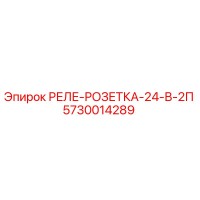 5730014289 РЕЛЕ-РОЗЕТКА-24-В-2П Epiroc