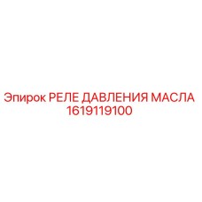 1619119100 РЕЛЕ ДАВЛЕНИЯ МАСЛА Epiroc