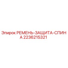 2236215321 РЕМЕНЬ-ЗАЩИТА-СПИНА Epiroc