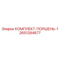 Поршень и уплотнения Epiroc артикул 2651284677