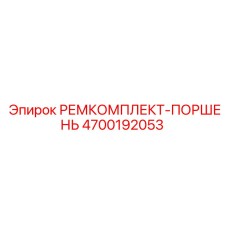 Комплект для ремонта поршневых систем Epiroc 4700192053