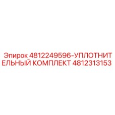 4812313153 УПЛОТНИТЕЛЬНЫЙ КОМПЛЕКТ Epiroc