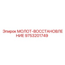 9753201749 МОЛОТ-ВОССТАНОВЛЕНИЕ by Epiroc