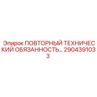 2904391033 ПОВТОРНЫЙ ТЕХНИЧЕСКИЙ ОБЯЗАННОСТЬ Epiroc